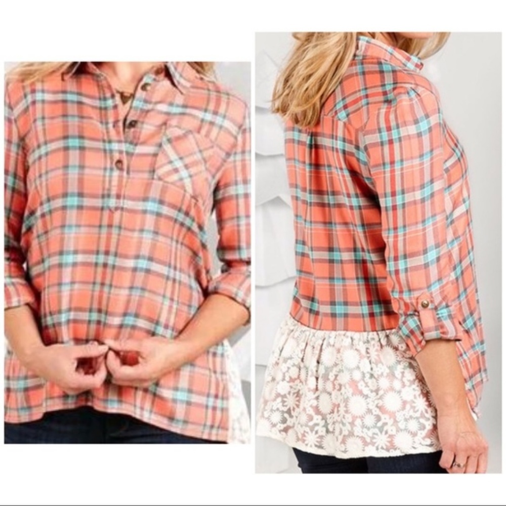 Matilda Jane Noble Flannel & Lace Popover Tunic #8